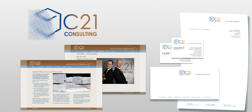 Webdesign, Logo-Design und Website-Programmierung für C21 Consulting aus Wiesbaden